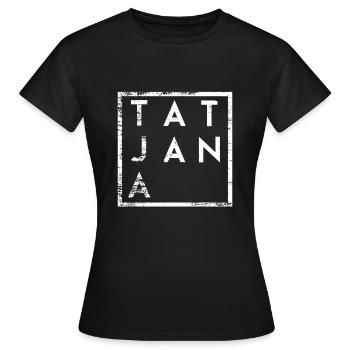Tatjana Minimalisme - T-shirt Femme - noir - Devant - AI Model Female 172 dark (172cm)