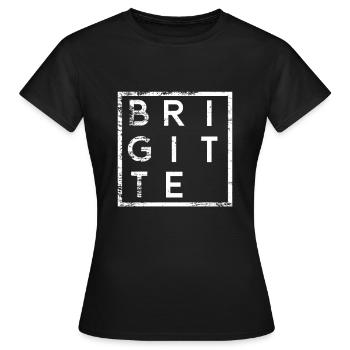 Brigitte Minimalisme - T-shirt Femme - noir - Devant - AI Model Female 172 dark (172cm)