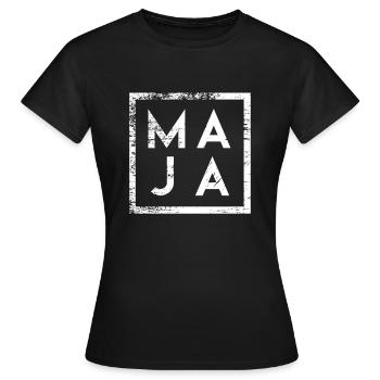 Maja Minimalismus - Frauen T-Shirt - Schwarz - Vorne - AI Model Female 172 dark (172cm)