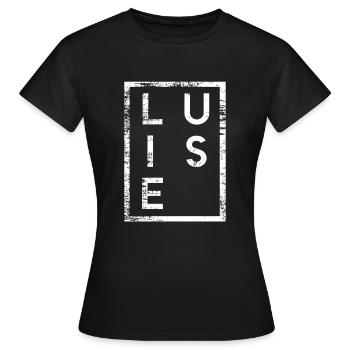 Luise Minimalismus - Frauen T-Shirt - Schwarz - Vorne - AI Model Female 172 dark (172cm)