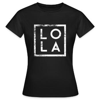 Lola Minimalisme - T-shirt Femme - noir - Devant - AI Model Female 172 dark (172cm)