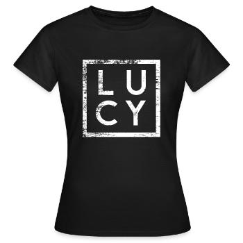 Lucy Minimalisme - T-shirt Femme - noir - Devant - AI Model Female 172 dark (172cm)