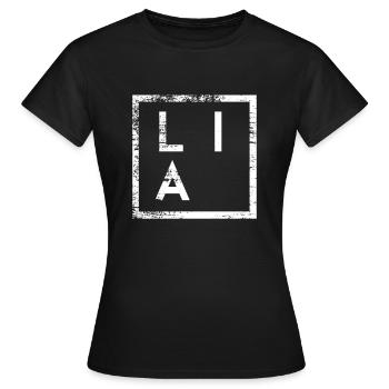 Lia Minimalismus - Frauen T-Shirt - Schwarz - Vorne - AI Model Female 172 dark (172cm)