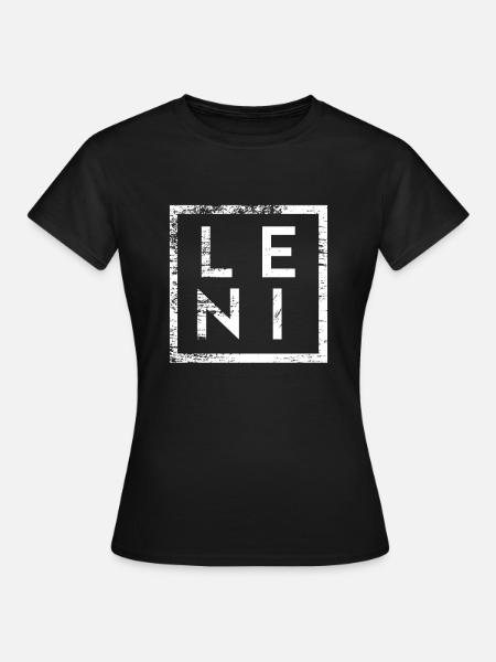 Leni Minimalismus - Frauen T-Shirt - Schwarz