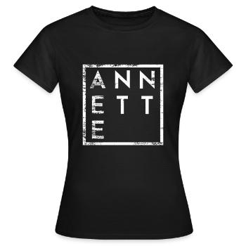 Annette Minimalismus - Frauen T-Shirt - Schwarz - Vorne - AI Model Female 172 dark (172cm)