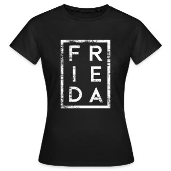 Frieda Minimalisme - T-shirt Femme - noir - Devant - AI Model Female 172 dark (172cm)