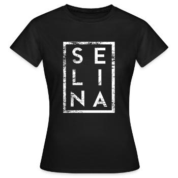Selina Minimalismus - Frauen T-Shirt - Schwarz - Vorne - AI Model Female 172 dark (172cm)