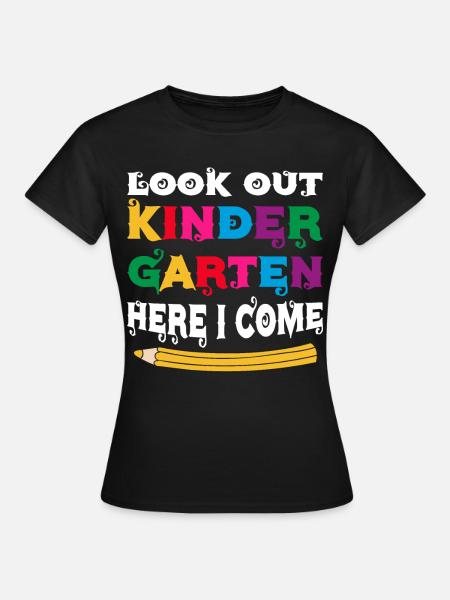 Kindergärtnerin-Kader, Der Spaß-Regenbogen-Farben - Frauen T-Shirt - Schwarz