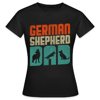 Deutscher Schäferhund - Frauen T-Shirt - Schwarz - Vorne - AI Model Female 172 dark (172cm)