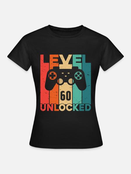 Level 60 freigeschaltet - Frauen T-Shirt - Schwarz
