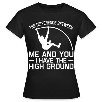 Saut à la perche Saut à la perche Athlétisme - T-shirt Femme - noir - Devant - AI Model Female 172 dark (172cm)