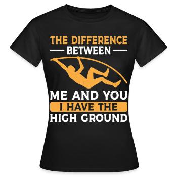 Saut à la perche Saut à la perche Athlétisme - T-shirt Femme - noir - Devant - AI Model Female 172 dark (172cm)