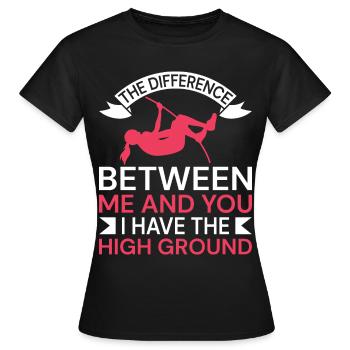 Saut à la perche Saut à la perche Athlétisme - T-shirt Femme - noir - Devant - AI Model Female 172 dark (172cm)