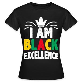 Black Woman African American Pride - Women's T-Shirt - black - Front - AI Model Female 172 dark (172cm)