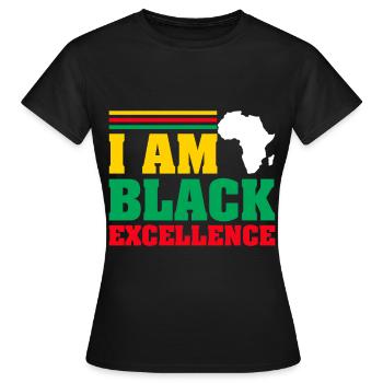 Black Woman African American Pride - Women's T-Shirt - black - Front - AI Model Female 172 dark (172cm)
