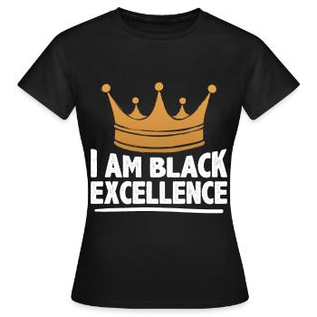 Black Woman African American Pride - Women's T-Shirt - black - Front - AI Model Female 172 dark (172cm)