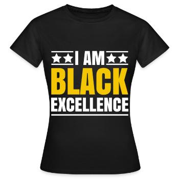 Black Woman African American Pride - Women's T-Shirt - black - Front - AI Model Female 172 dark (172cm)