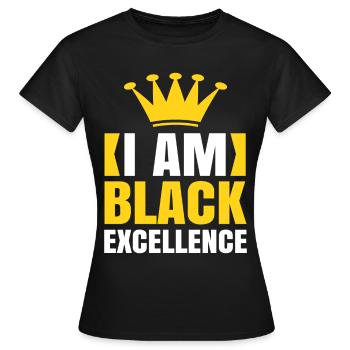 Black Woman African American Pride - Women's T-Shirt - black - Front - AI Model Female 172 dark (172cm)