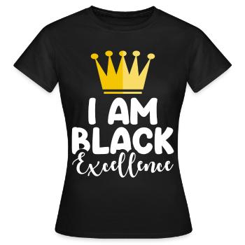 Black Woman African American Pride - Women's T-Shirt - black - Front - AI Model Female 172 dark (172cm)