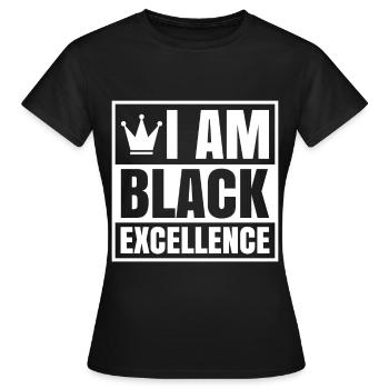 Black Woman African American Pride - Women's T-Shirt - black - Front - AI Model Female 172 dark (172cm)