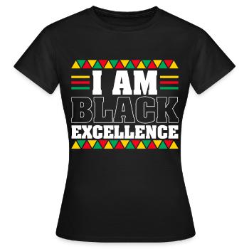Black Woman African American Pride - Women's T-Shirt - black - Front - AI Model Female 172 dark (172cm)