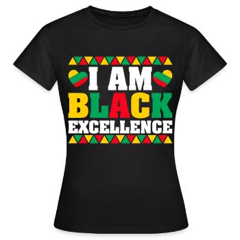 Black Woman African American Pride - Women's T-Shirt - black - Front - AI Model Female 172 dark (172cm)