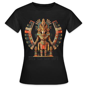 Ancient Mythology Inca Deity Inti History - Women's T-Shirt - black - Front - AI Model Female 172 dark (172cm)
