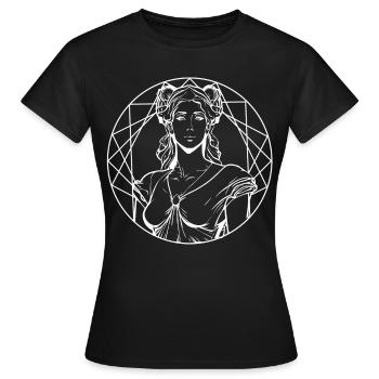 Greek Goddess Aphrodite Beauty Ancient Mythology - Frauen T-Shirt - Schwarz - Vorne - AI Model Female 172 dark (172cm)