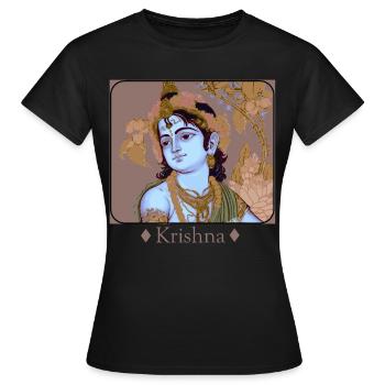 Dieu hindou Krishna Vishnu Hindouisme Divinité Mythologie - T-shirt Femme - noir - Devant - AI Model Female 172 dark (172cm)