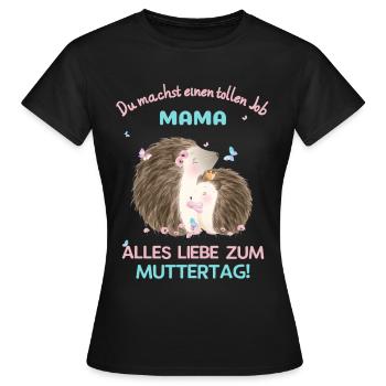 Muttertag - Frauen T-Shirt - Schwarz - Vorne - AI Model Female 172 dark (172cm)