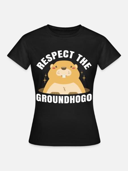 Marmotte rétro Respectez la marmotte - T-shirt Femme - noir