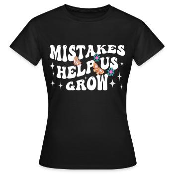 Le premier jour d’école aide à retrouver les erreurs scolaires - T-shirt Femme - noir - Devant - AI Model Female 172 dark (172cm)