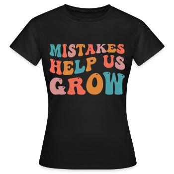 Le premier jour d’école aide à retrouver les erreurs scolaires - T-shirt Femme - noir - Devant - AI Model Female 172 dark (172cm)