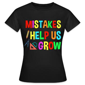 Le premier jour d’école aide à retrouver les erreurs scolaires - T-shirt Femme - noir - Devant - AI Model Female 172 dark (172cm)