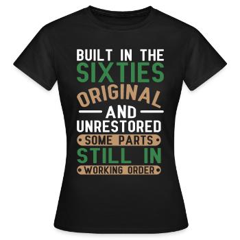 Built sixties original 50th birthday - Women's T-Shirt - black - Front - AI Model Female 172 dark (172cm)