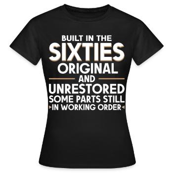 Built sixties original 50th birthday - Women's T-Shirt - black - Front - AI Model Female 172 dark (172cm)