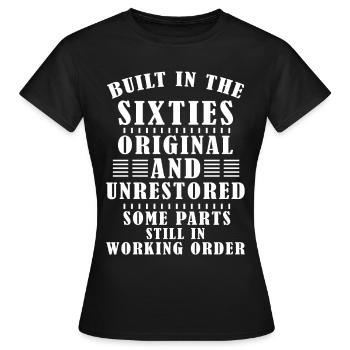 Built sixties original 50th birthday - Women's T-Shirt - black - Front - AI Model Female 172 dark (172cm)