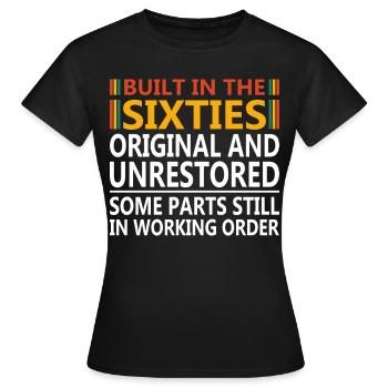 Built sixties original 50th birthday - Women's T-Shirt - black - Front - AI Model Female 172 dark (172cm)