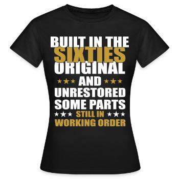 Built sixties original 50th birthday - Women's T-Shirt - black - Front - AI Model Female 172 dark (172cm)