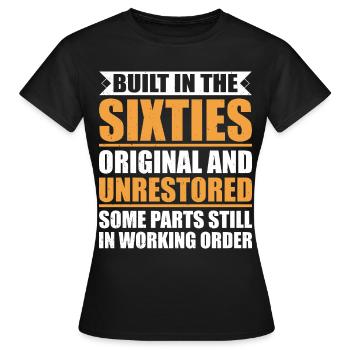 Built sixties original 50th birthday - Women's T-Shirt - black - Front - AI Model Female 172 dark (172cm)