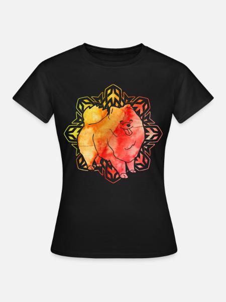 Pomeranian Zwergspitz - Frauen T-Shirt - Schwarz