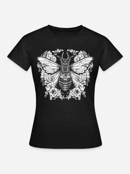Mystical Butterfly Moth Dark Academica Occult Goth - Frauen T-Shirt - Schwarz