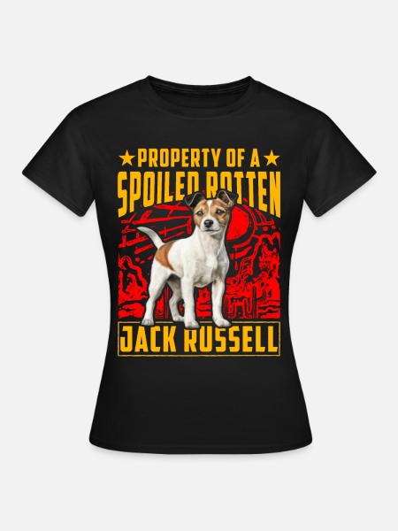 Property of a spoiled rotten Jack Russell - Frauen T-Shirt - Schwarz
