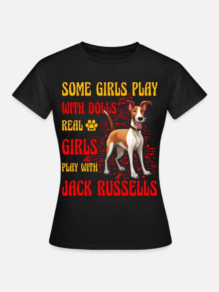 Jack Russell Girl - Dame-T-shirt - sort