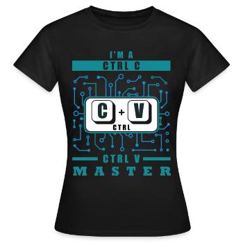 Binary Code Programmer Computer Science Programmin - Frauen T-Shirt - Schwarz - Vorne - AI Model Female 172 dark (172cm)