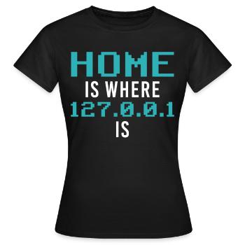 Localhost Programming Computer Scientist Funny Pro - Frauen T-Shirt - Schwarz - Vorne - AI Model Female 172 dark (172cm)