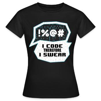 Funny Programming Saying Binary Codes Computer Sci - Frauen T-Shirt - Schwarz - Vorne - AI Model Female 172 dark (172cm)