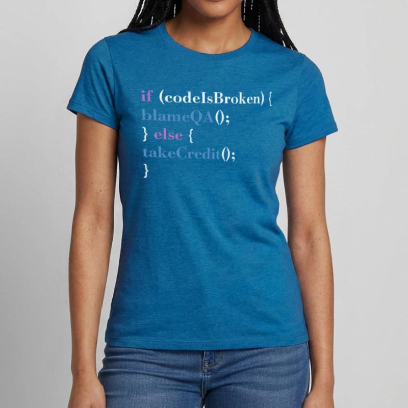 Programmer QA Saying Computer Programming Frauen T-Shirt