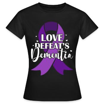Fight Dementia Alzheimer's Awareness Positive Affi - Frauen T-Shirt - Schwarz - Vorne - AI Model Female 172 dark (172cm)