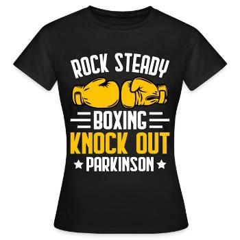 Rock Steady Boxing Knock Out Parkinson - T-shirt Femme - noir - Devant - AI Model Female 172 dark (172cm)